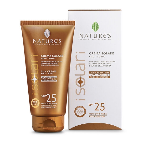 NATURE'S I SOLARI CREMA VISO/CORPO SPF 25 100 ML TRAVEL SIZE - Pharmaleader