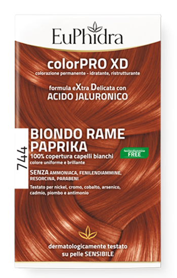 EUPHIDRA COLORPRO GEL COLORANTE CAPELLI XD 744 PAPRIKA 50 ML IN FLACONE + ATTIVANTE + BALSAMO + GUANTI - Pharmaleader