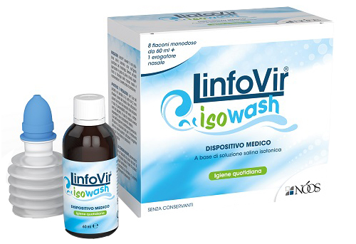 SOLUZIONE SALINA ISOTONICA LINFOVIR ISOWASH 8 FLACONI DA 60 ML - Pharmaleader