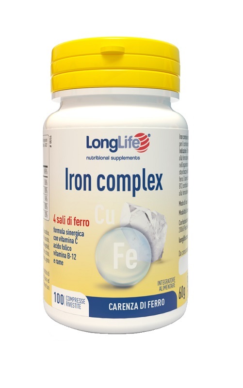LONGLIFE IRON COMPLEX 100 COMPRESSE RIVESTITE - Pharmaleader