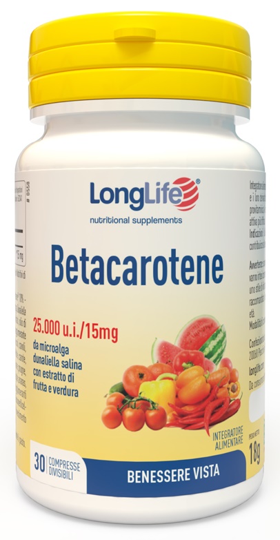 LONGLIFE BETACAROTENE 25000 UI 30 COMPRESSE - Pharmaleader