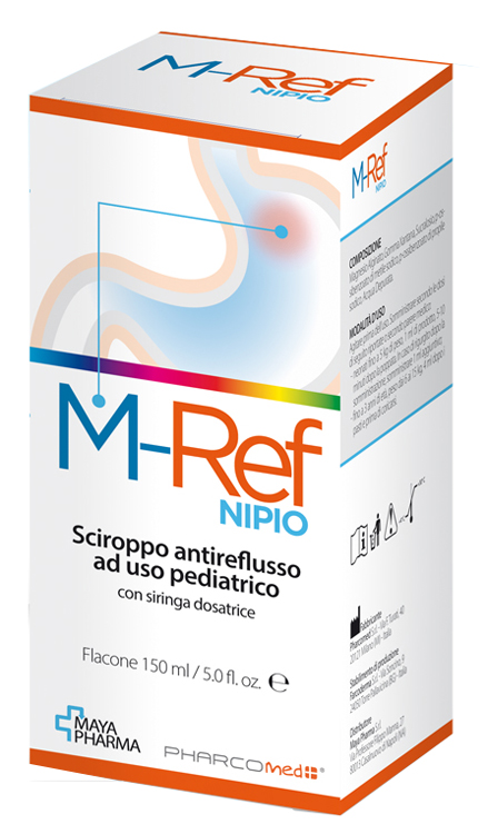 M-REF NIPIO SCIROPPO ANTIREFLUSSO AD USO PEDIATRICO 150 ML CON SIRINGA DOSATRICE - Pharmaleader