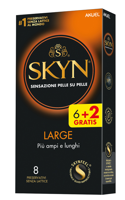 AKUEL SKYN LARGE PIU AMPI/LUNGHI 6 PEZZI + 2 OMAGGIO - Pharmaleader