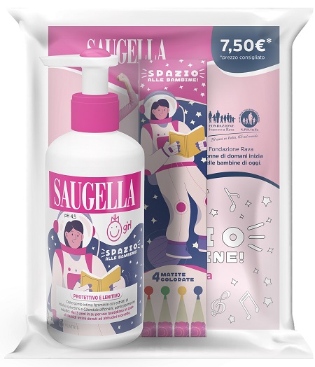 SAUGELLA GIRL + GADGET PROMOZIONE COSTITUITA DA UN BUNDLE COMPOSTO DA PRODOTTO GIRL 200 ML + IN OMAGGIO MATITE COLORATE - Pharmaleader