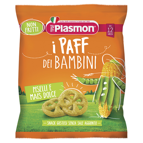 PLASMON DRY SNACK PAFF PISELLI-MAIS 15 G - Pharmaleader