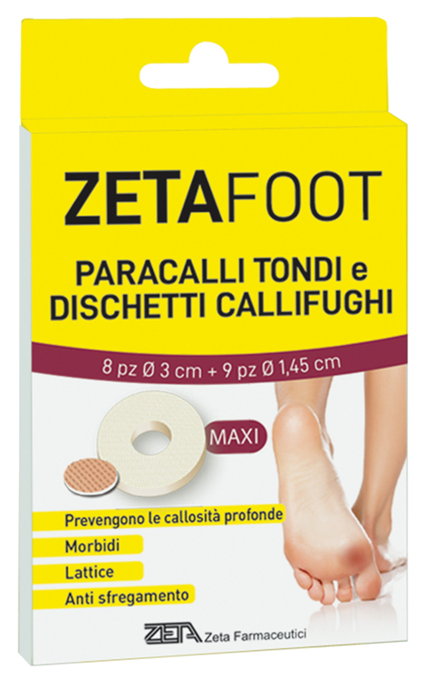 ZETAFOOT PARACALLO TONDO 8 PEZZI + DISCHETTO CALLIFUGO 9 PEZZI - Pharmaleader