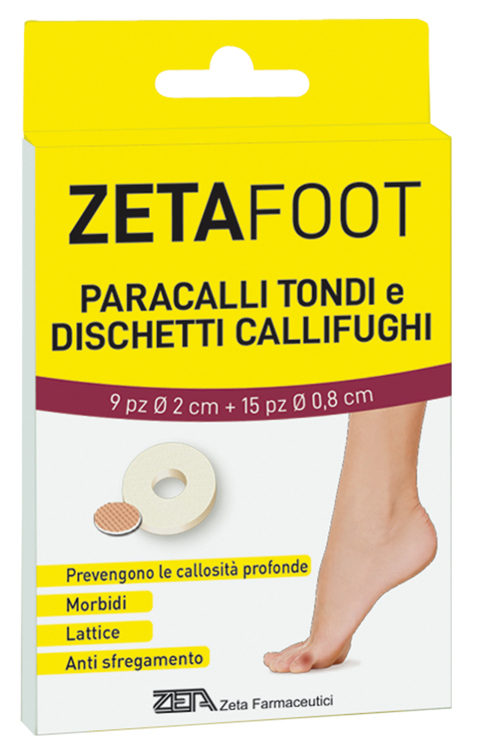 ZETAFOOT PARACALLO TONDO 9 PEZZI + DISCHETTO CALLIFUGO 15 PEZZI - Pharmaleader