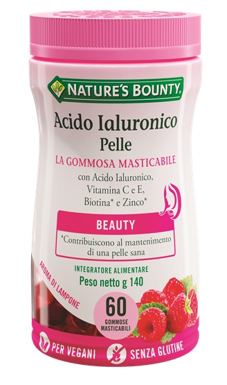 NATURE'S BOUNTY ACIDO IALURONICO PELLE 60 GOMMOSE MASTICABILI - Pharmaleader