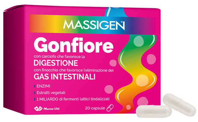 MASSIGEN GONFIORE 20 CAPSULE - Pharmaleader
