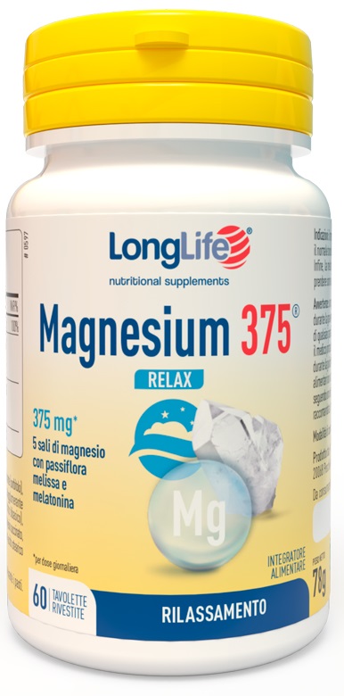 LONGLIFE MAGNESIUM 375 RELAX 60 TAVOLETTE - Pharmaleader