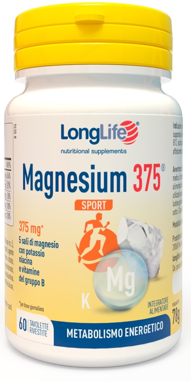 LONGLIFE MAGNESIUM 375 SPORT 60 TAVOLETTE - Pharmaleader