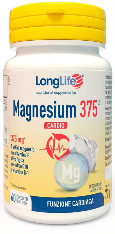 LONGLIFE MAGNESIUM 375 CARDIO 60 TAVOLETTE - Pharmaleader