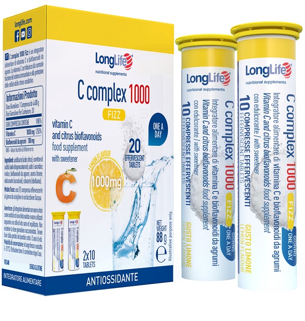 LONGLIFE C COMPLEX 1000 FIZZ 20 COMPRESSE EFFERVESCENTI - Pharmaleader