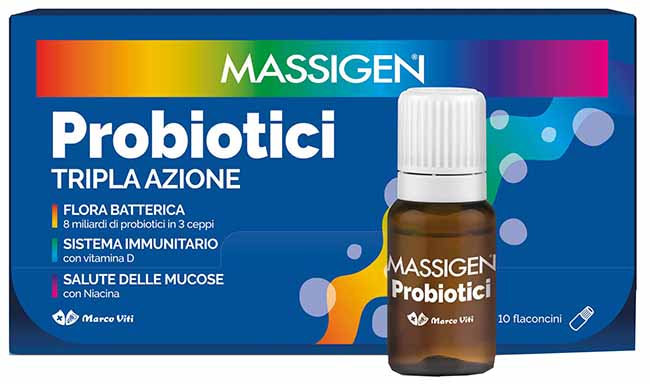 MASSIGEN PROBIOTICI 10 FLACONCINI X 8 ML - Pharmaleader
