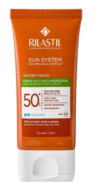 RILASTIL SUN SYSTEM WATER TOUCH MAT CREMA SPF50+ 50 ML - Pharmaleader