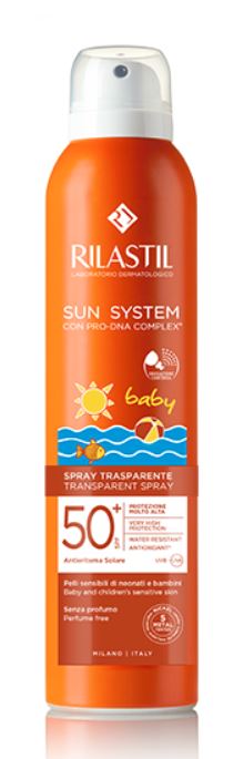 RILASTIL SUN SYSTEM BABY TRANSPARENT SPRAY SPF50+ 200 ML - Pharmaleader