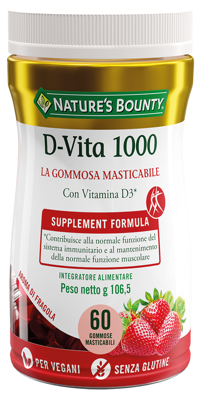 NATURE'S BOUNTY D VITA 1000 60 GOMMOSE MASTICABILI - Pharmaleader