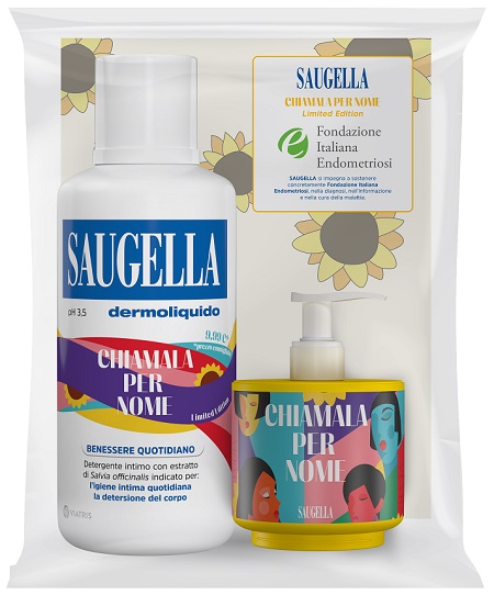 SAUGELLA BUNDLE DERMOLIQUIDO CHIAMALA PER NOME ENDOMETRIOSI PH 3,5 DETERGENTE INTIMO BENESSERE QUOTIDIANO 500ML + 150ML ACTI 3 IN OMAGGIO - Pharmaleader