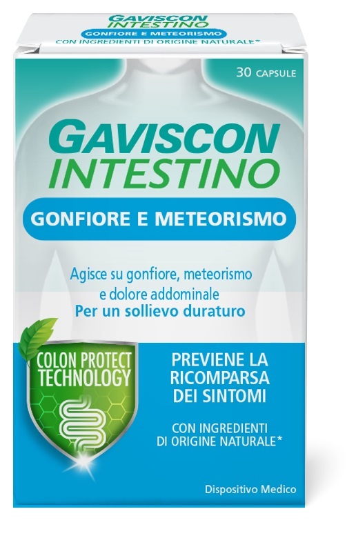 GAVISCON INTESTINO GONFIORE E METEORISMO 30 CAPSULE - Pharmaleader