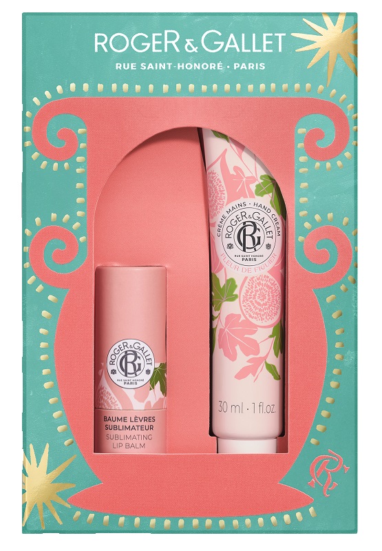 ROGER&GALLET SET NATALE FLEUR DE FIGUIER CREMA MANI 30 ML + BALSAMO LABBRA 25 - Pharmaleader