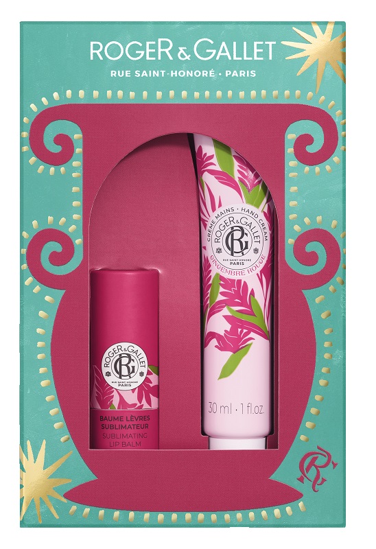 ROGER&GALLET SET NATALE GINGEMBRE ROUGE CREMA MANI 30 ML + BALSAMO LABBRA 25 - Pharmaleader