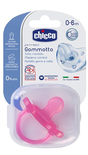 CHICCO GOMMOTTO IN SILICONE GIRL 0-6 MESI 1 PEZZO - Pharmaleader