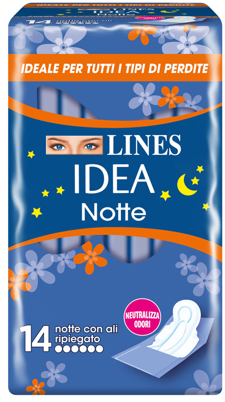 LINES IDEA NOTTE CON ALI RIPIEGATE 14 PEZZI - Pharmaleader