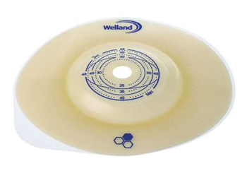 PLACCA PER COLOSTOMIA CONVESSA RITAGLIABILE AURUM2 DIAMETRO 13-35 MM FLANGIA 55 MM 5 PEZZI - Pharmaleader