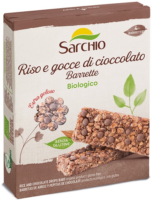 RISO E GOCCE DI CIOCCOLATO 4 BARRETTE BIOLOGICHE X 20 G - Pharmaleader