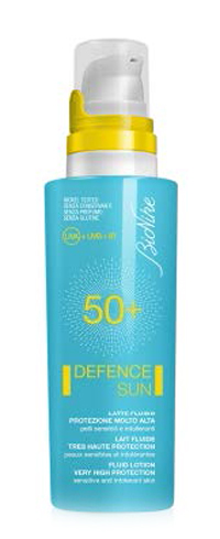 DEFENCE SUN 50+ LATTE FLUIDO PROTEZIONE MOLTO ALTA 125 ML BIONIKE - Pharmaleader