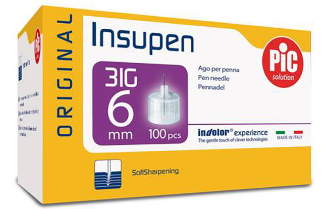 AGO PER PENNA DA INSULINA THIN PEN GAUGE 31 LUNGHEZZA 6 MM 100 PEZZI - Pharmaleader