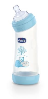 CHICCO BIBERON WELL BEING ANGOLATO IN POLIPROPILENE BOY DA 250 ML NORMAL SILICONE - Pharmaleader