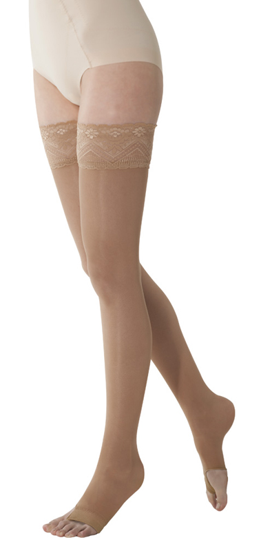 MARILYN 140 PUNTA APERTA CALZA AUTOREGGENTE CAMEL 4-L - Pharmaleader