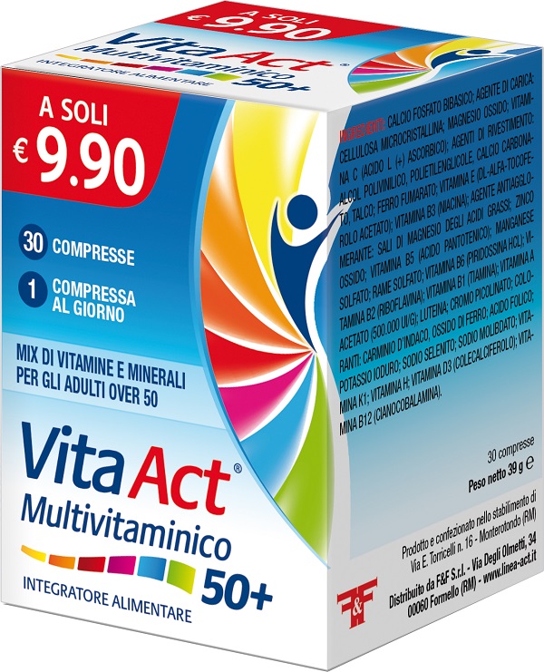 VITA ACT MULTIVITAMINICO 50+ 30 COMPRESSE - Pharmaleader
