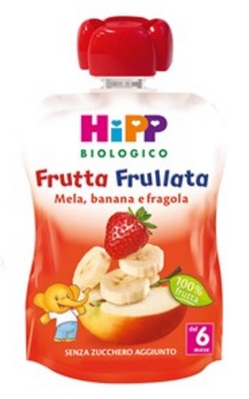HIPP BIO FRUTTA FRULLATA MELA BANANA FRAGOLA 90 G - Pharmaleader