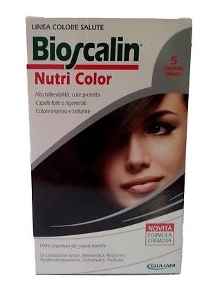 BIOSCALIN NUTRI COLOR 5 CASTANO CHIARO SINCROB 124 ML - Pharmaleader