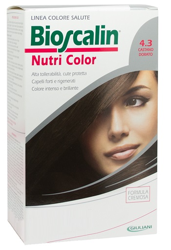 BIOSCALIN NUTRI COLOR 4,3 CASTANO DORATO SINCROB 124 ML - Pharmaleader