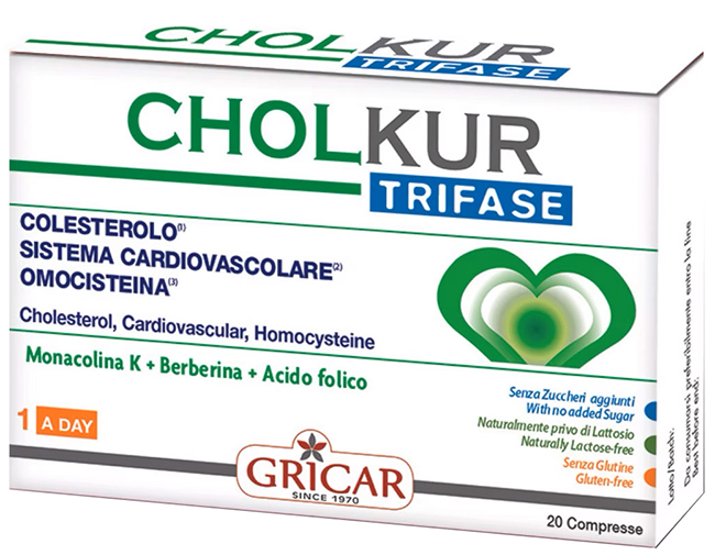 CHOLKUR TRIFASE 20 COMPRESSE OVALI DA 950 MG - Pharmaleader