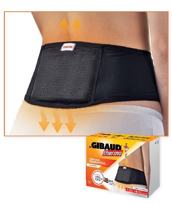 GIBAUD CINTURA TERMOATTIVA  RIUTILIZZABILE + 8 CEROTTI AUTORISCALDANTI - Pharmaleader