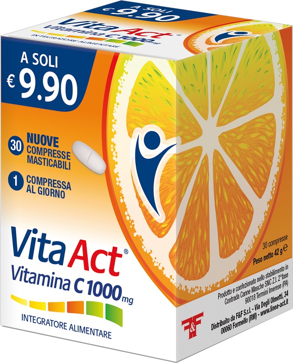 VITA ACT VITAMINA C 1000MG 30 COMPRESSE MASTICABILI - Pharmaleader