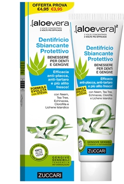 ALOEVERA2 DENTIFRICIO SBIANCANTE PROTETTIVO CON STEVIA 100 ML - Pharmaleader
