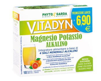 VITADYN MAGNESIO POTASSIO ALKALINO SENZA ZUCCHERO 10 BUSTINE - Pharmaleader