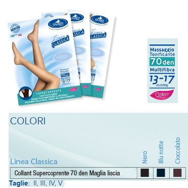 SAUBER COLLANT 70 DENARI SUPER COPRENTE MAGLIA LISCIA CIOCCOLATO 3 LINEA CLASSICA - Pharmaleader