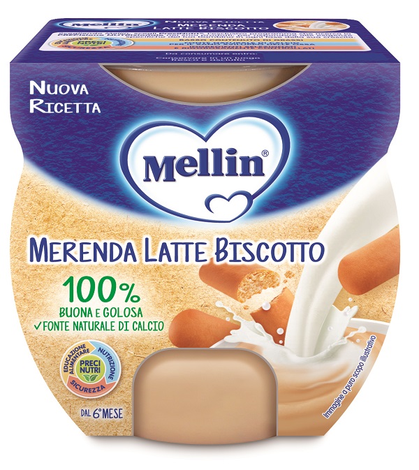 MELLIN MERENDA LATTE BISCOTTO 2 X 100 G - Pharmaleader