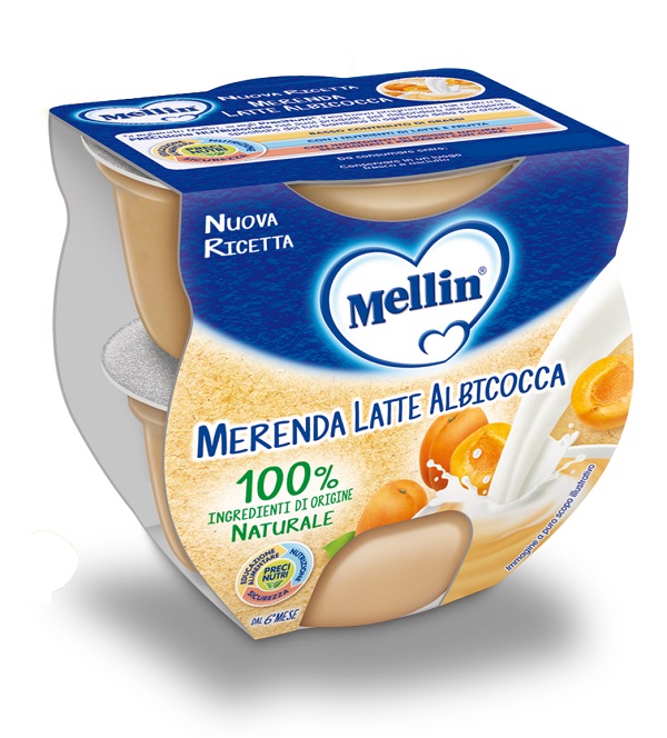 MELLIN MERENDA LATTE ALBICOCCA 2 X 100 G - Pharmaleader