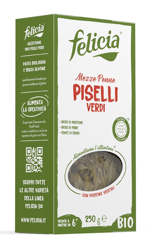 FELICIA BIO MEZZE PENNE PISELLI VERDI 250 G - Pharmaleader