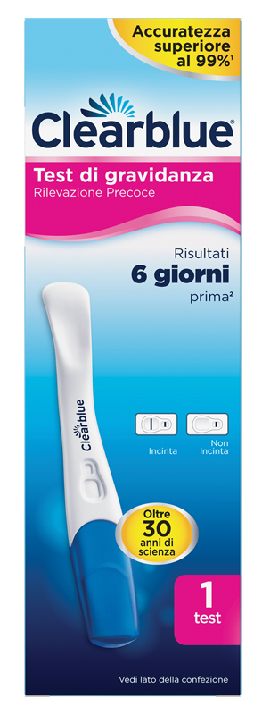 TEST DI GRAVIDANZA CLEARBLUE RILEVAZIONE PRECOCE 1 PEZZO - Pharmaleader