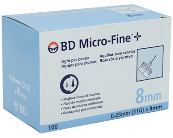 AGO PER PENNA DA INSULINA BD MICROFINE GAUGE 31 8 MM 100 PEZZI - Pharmaleader