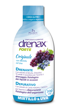 DRENAX FORTE ORIGINALE CON MIRTILLO E UVA 300 ML - Pharmaleader