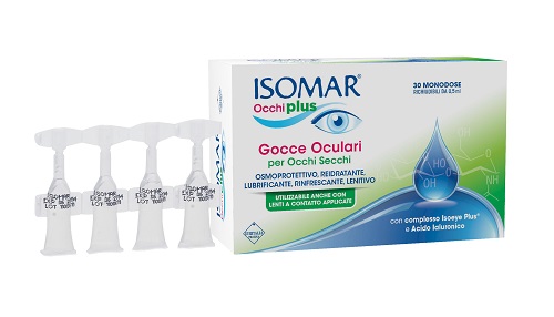 ISOMAR OCCHI PLUS GOCCE OCULARI PER OCCHI SECCHI ALL'ACIDO IALURONICO 0,25% 30 FLACONCINI MONODOSE - Pharmaleader
